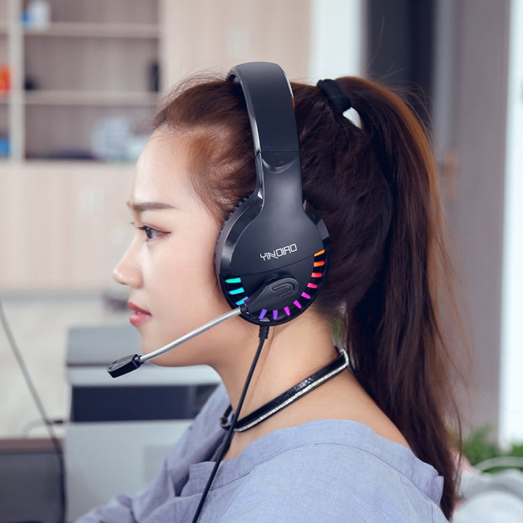 YINDIAO Q2 Head-mounted Wired Gaming Headset with Microphone, Version: Dual 3.5mm + USB, Q2 Dual 3.5mm + USB(White), Q2 Dual 3.5mm + USB(Black), Q2 Dual 3.5mm + USB(Pink)