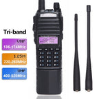 BaoFeng UV-82T Tri-Band Two-Way Radio Dual Antenna Handheld Walkie Talkie, EU Plug, UV-82T
