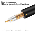 BNC Male To RCA Female Connection Cable Copper HD Video Coaxial Cable Monitoring Cable, Length: 0.35m, 0.35m