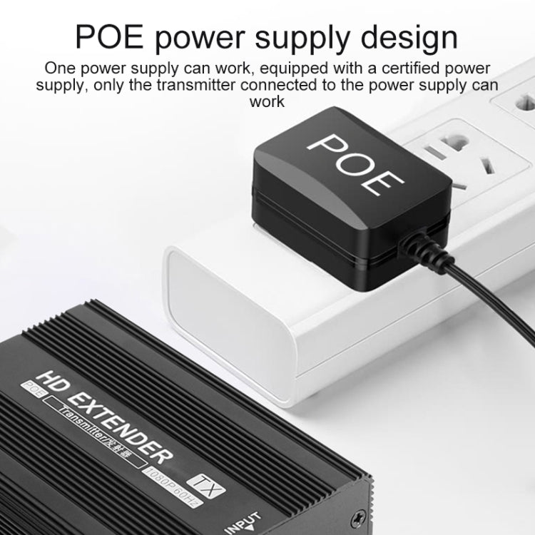 Measy ET1820 HDMI Extender Transmitter and Receiver Converter, POE Single Power Supply, Transmission Distance: 200m, ET1820