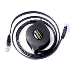 REXLIS 1m CAT6 Retractable Flat RJ45 Ethernet Network LAN Cable, Length: 1m