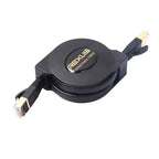 REXLIS 1.5m CAT7 10 Gigabit Retractable Flat Ethernet RJ45 Network LAN Cable