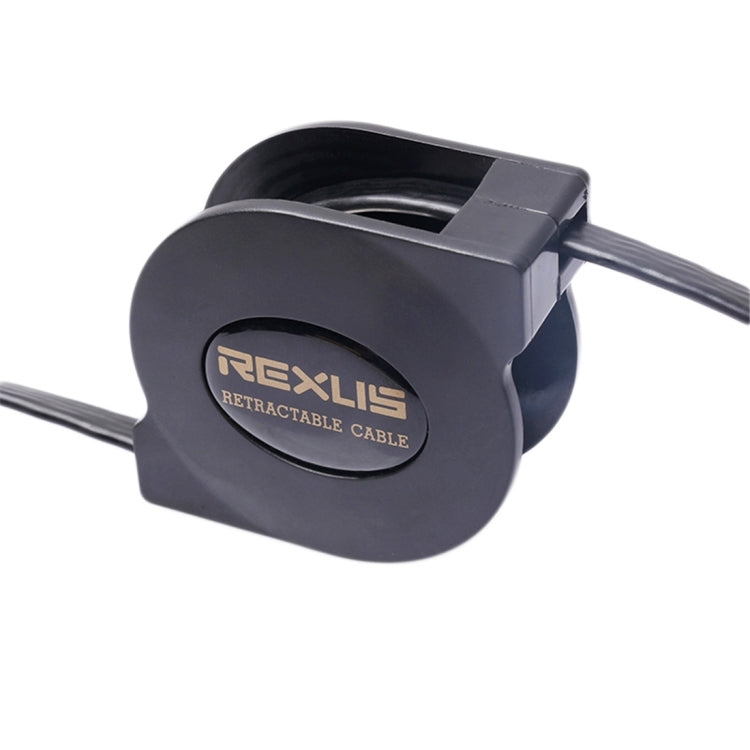 REXLIS 1.5m CAT7 10 Gigabit Retractable Flat Ethernet RJ45 Network LAN Cable