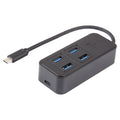 BYL-1901T 5 in 1 USB-C / Type-C to USB3.0x4+USB-C / Type-C HUB Adapter, BYL-1901T