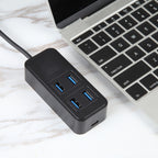 BYL-1901U 5 in 1 USB to USB3.0x4+USB-C / Type-C HUB Adapter, BYL-1901U