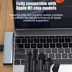 BYL-2101 7 in 1 Dual USB-C / Type-C to USB Docking Station HUB Adapter, BYL-2101