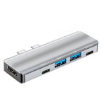 YG-2102 5 in 1 Dual USB-C / Type-C to USB Docking Station HUB Adapter, YG-2102