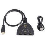 3 x 1 4K 30Hz HDMI Switcher with Pigtail HDMI Cable, Support External Power Supply, External Power Supply