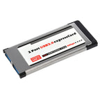 2 Ports USB 3.0 5Gbps PCI 34mm Slot Express Card for Laptop / Notebook, 34mm