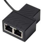 OZHW1 RJ45 1 to 2 Splitter Adapter Network 100M LAN Ethernet Female Connector, OZHW1