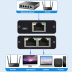 OZHW3 RJ45 1 to 2 Splitter Adapter Network 1000M LAN Ethernet Female Connector, OZHW3