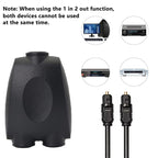 QHG03 Spdif Square Opening 1 In 2 Out Switch/Splitter with IR Remote