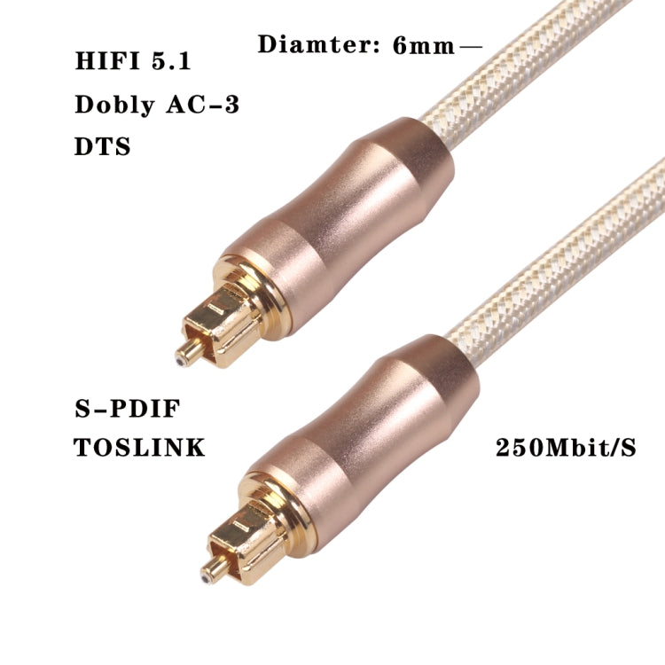QHG02 SPDIF 3m OD6.0mm  Toslink FIBER Male to Male Digital Optical Audio Cable, 3m