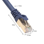 1m CAT8 Computer Switch Router Ethernet Network LAN Cable, Patch Lead RJ45, 1m