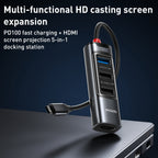 Yesido HB22 5 in 1 USB-C / Type-C Multifunction Docking Station HUB Adapter, HB22