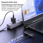 Yesido HB24 5 in 1 USB-C / Type-C Multifunction Docking Station HUB Adapter, HB24