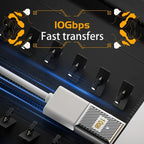 USB-C / Type-C Male to USB Female 10 Gbps U-Shaped Elbow Charging Adapter, Type-C Male to USB Female U-Shaped Elbow