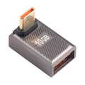 USB-C / Type-C Male to USB Female 10 Gbps 90 Degree Front Bend Charging Adapter, Type-C Male to USB Female Front Bend