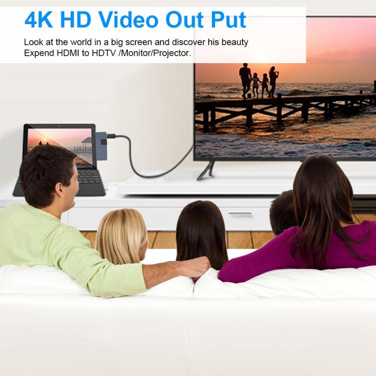 Rocketek SUR759 6 in 1 USB 3.0 / LAN / 4K HDMI / SD / TF HUB Adapter, SUR759