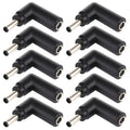 10 PCS 4.5 x 3.0mm Female to 4.5 x 3.0mm Male Plug Elbow Adapter Connector, 4.5x3.0mm to 4.5x3.0mm