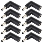 10 PCS 4.5 x 3.0mm Female to 4.5 x 3.0mm Male Plug Elbow Adapter Connector, 4.5x3.0mm to 4.5x3.0mm