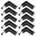 10 PCS 4.5 x 3.0mm Female to 5.5 x 2.1mm Male Plug Elbow Adapter Connector, 4.5x3.0mm to 5.5x2.1mm