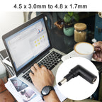 10 PCS 4.5 x 3.0mm Female to 4.8 x 1.7mm Male Plug Elbow Adapter Connector, 4.5x3.0mm to 4.8x1.7mm