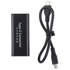 DC 5.5 x 2.1mm Power Jack Female to USB-C / Type C Female Power Connector Adapter with 30cm USB-C / Type C Cable, 5.5x2.1mm