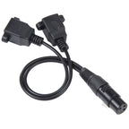 3-pin XLR Female to 2 x RJ45 Female Ethernet LAN Network Extension Cable, Cable Length: 30cm, 3-pin XLR Female to 2 x RJ45 Female