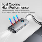 ORICO ORICO-PW11-6PCR R45 Type-C / USB-C 6-in-1 5Gbps Multifunction Docking Station, PW11-6PCR