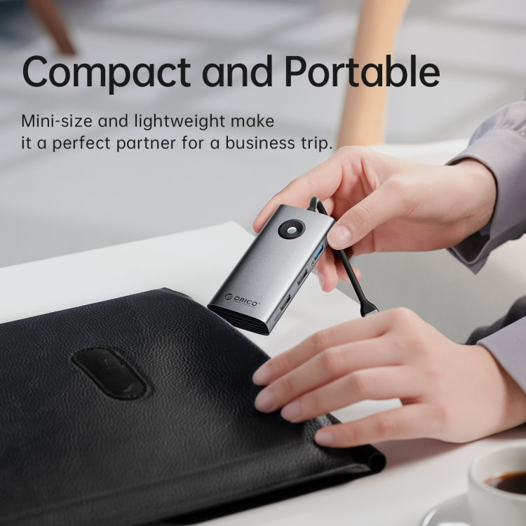 ORICO ORICO-PW11-6PCR R45 Type-C / USB-C 6-in-1 5Gbps Multifunction Docking Station, PW11-6PCR