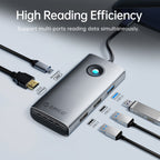 ORICO ORICO-PW11-6PCR R45 Type-C / USB-C 6-in-1 5Gbps Multifunction Docking Station, PW11-6PCR