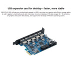 ORICO PVU3-5O2I USB3.0 * 5 + 20Pin Slot * 1 PCI Express Card for Desktop, 5Gbps Superspeed Data Transmission, 5 Ports USB3.0