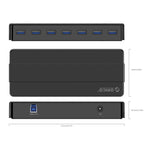 ORICO H7928-U3 ABS Material Desktop 7 Ports USB 3.0 HUB with 1m Cable, USB 3.0
