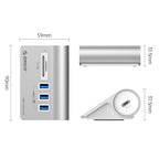 ORICO M3UT3 3-port USB 3.2 HUB with Card Reader, M3UT3