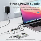 ORICO M3U4 Aluminum Alloy 4-Port USB 3.2 Gen1 5Gbps HUB, M3U4 5Gbps