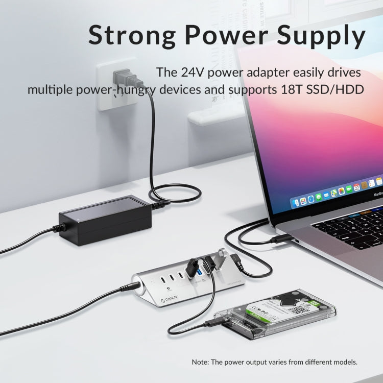 ORICO M3CU2 Aluminum Alloy 4-Port Type-C And USB 3.2 Gen2 10Gbps HUB, M3CU2