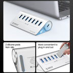 ORICO M3U7 Aluminum Alloy 7-Port USB 3.2 Gen1 5Gbps HUB with 0.5m Cable, M3U7 0.5m