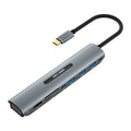V216 9 in 1 USB-C / Type-C to PD + 3 x USB 3.0 + USB-C / Type-C + SD + TF + HDMI + VGA HUB Adapter, V216