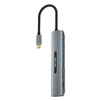 V216 9 in 1 USB-C / Type-C to PD + 3 x USB 3.0 + USB-C / Type-C + SD + TF + HDMI + VGA HUB Adapter, V216