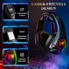 KOTION EACH G3000 3.5mm & USB Plug Stereo RGB Light Gaming Headset with Omni-directional Mic, Cable Length: 1.9m, G3000