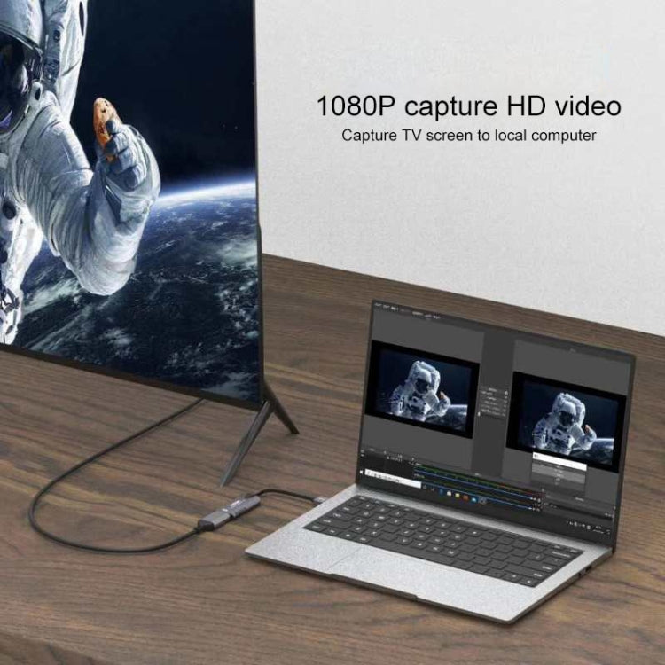 CJK025 USB-C / Type-C Male to HDMI Female Audio Video Capture Card, Type-C to HDMI