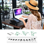 Lengthen Portable 360 Degree Adjustable Foldable Aluminium Alloy Desk Stand for Laptop / Notebook, without CPU Fans & Mouse Pad, without CPU Fans & Mouse Pad