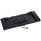 Portable 360 Degree Adjustable Foldable Aluminium Alloy Desk Stand with Double CPU Fans & Mouse Pad for Laptop / Notebook, with Mouse Pad & 2 Cooling Fan