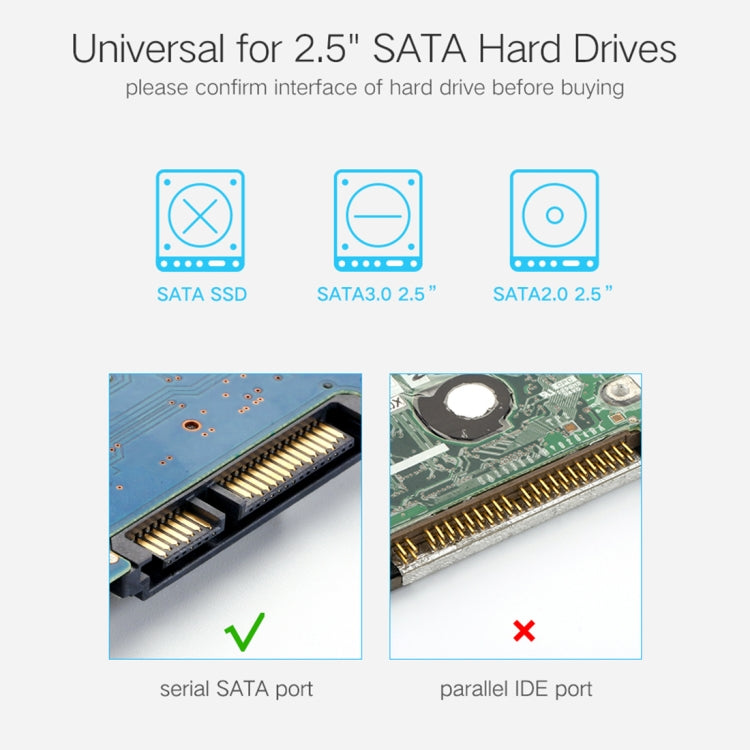 UGREEN US221 HDD Enclosure 2.5 inch SATA to USB 3.0 SSD Adapter Hard Disk Drive Box External HDD Case, Support UASP Protocol, US221 Removable Cable, US221 Fixed Cable