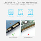UGREEN US221 HDD Enclosure 2.5 inch SATA to USB 3.0 SSD Adapter Hard Disk Drive Box External HDD Case, Support UASP Protocol, US221 Removable Cable, US221 Fixed Cable