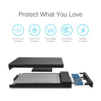 UGREEN US221 HDD Enclosure 2.5 inch SATA to USB 3.0 SSD Adapter Hard Disk Drive Box External HDD Case, Support UASP Protocol, US221 Removable Cable, US221 Fixed Cable