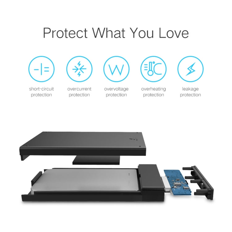 UGREEN US221 HDD Enclosure 2.5 inch SATA to USB 3.0 SSD Adapter Hard Disk Drive Box External HDD Case, Support UASP Protocol, US221 Removable Cable, US221 Fixed Cable