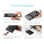 UGREEN US221 HDD Enclosure 2.5 inch SATA to USB 3.0 SSD Adapter Hard Disk Drive Box External HDD Case, Support UASP Protocol, US221 Removable Cable, US221 Fixed Cable