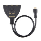 3 x 1 4K 60Hz HDMI Bi-Direction Switcher with Pigtail HDMI Cable, Bi-Direction